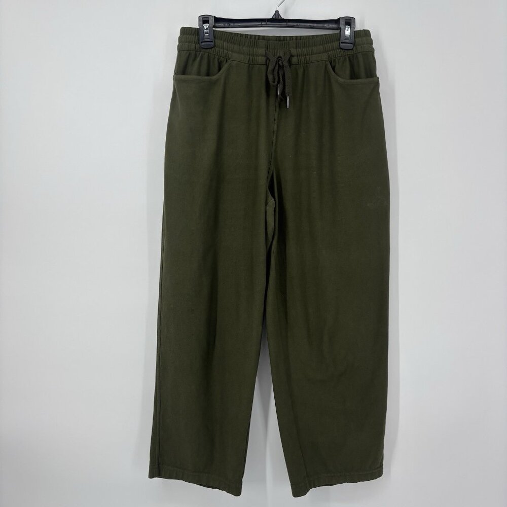 ATHLETA Farallon Pant Green Womens Size Medium #533741‎ Wide Leg Casual